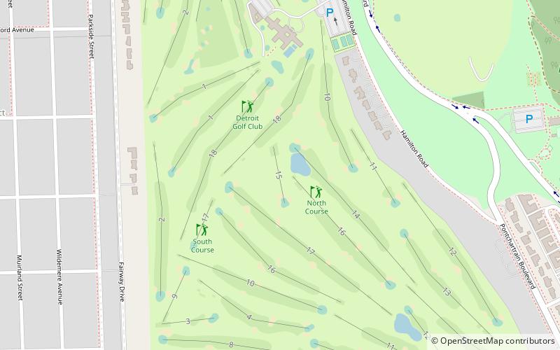 detroit golf club location map