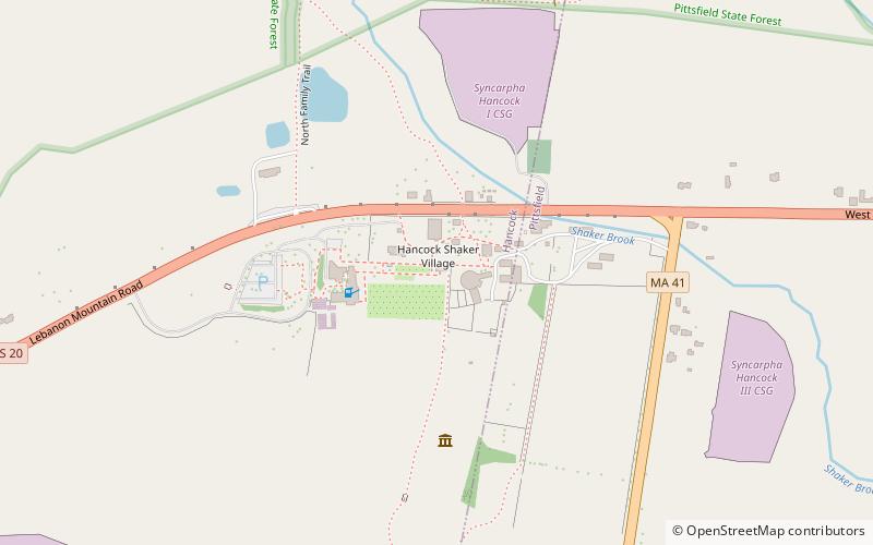 Hancock Shaker Village location map