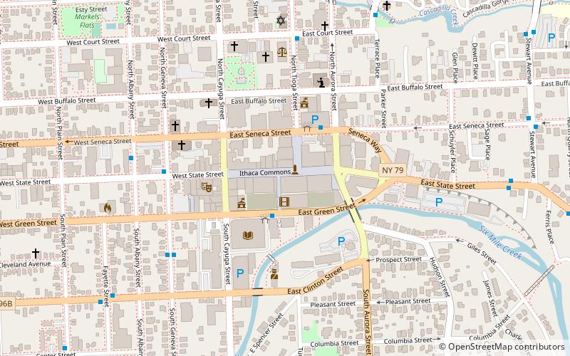 Ithaca Commons location map