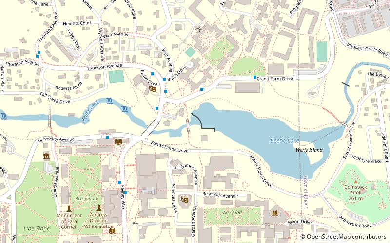 Triphammer Falls location map