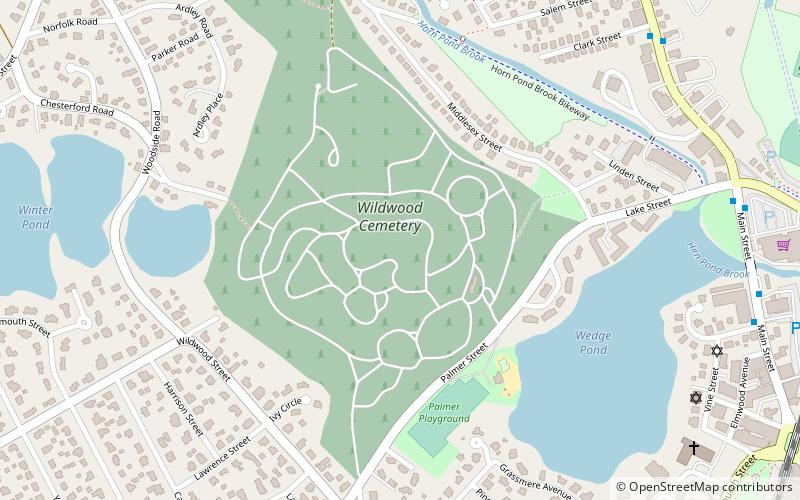 Wildwood Cemetery location map