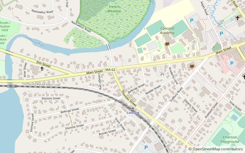 Casa Thoreau-Alcott location map