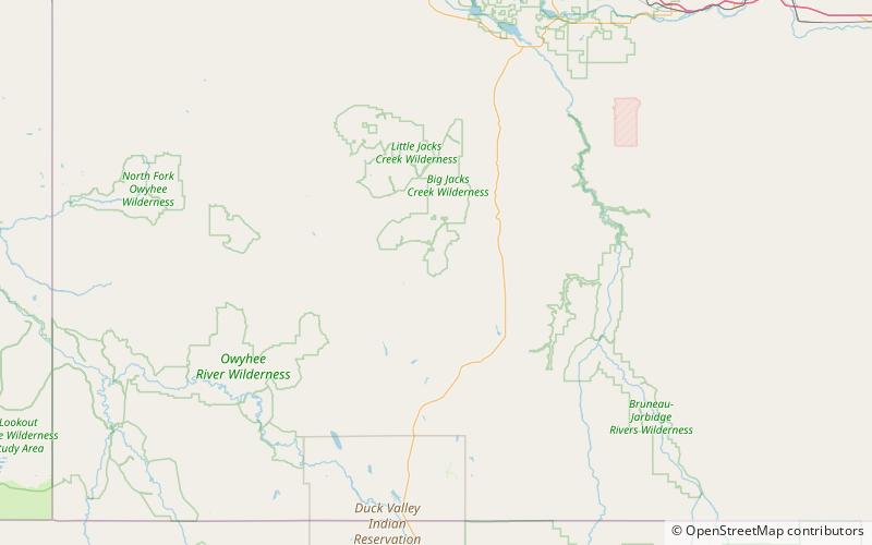 Big Jacks Creek Wilderness location map