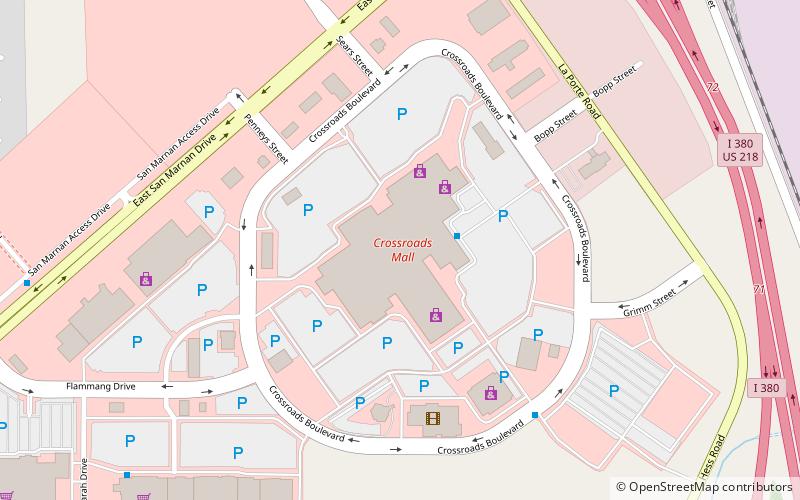 Crossroads Mall location map