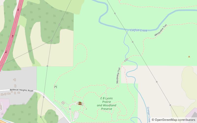 Mines of Spain State Recreation Area and E. B. Lyons Nature Center location map