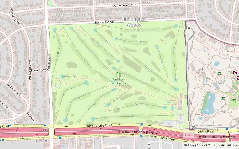 rackham golf course royal oak location map