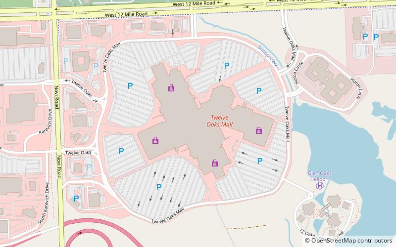Twelve Oaks Mall location map
