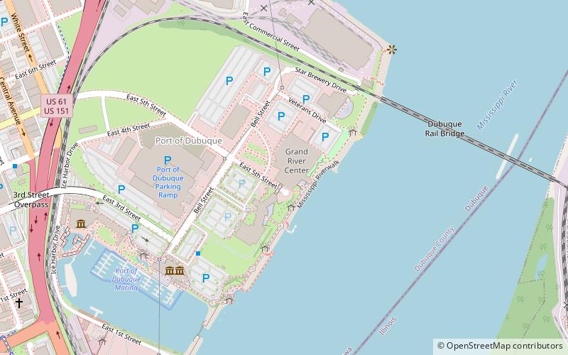 Port of Dubuque location map