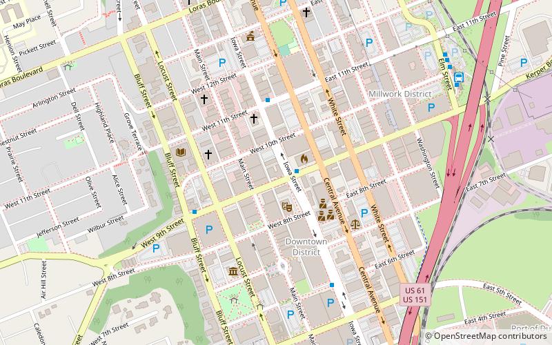 Dubuque YMCA Building location map