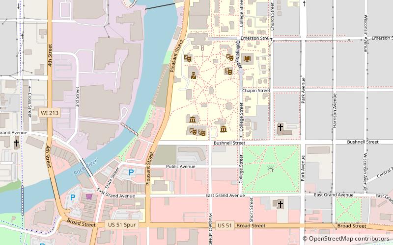 Wright Museum of Art location map