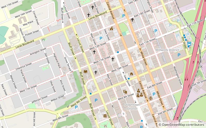 Upper Main Street Historic District location map