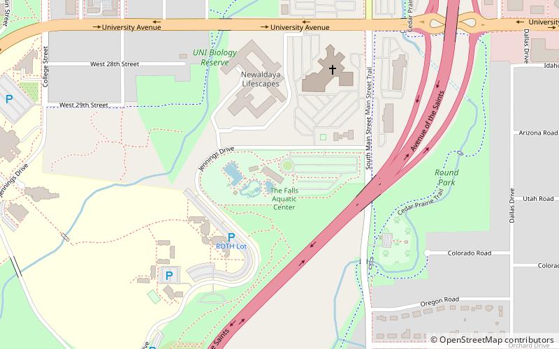 The Falls Aquatic Center location map
