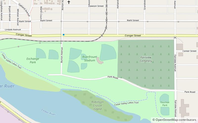 Riverfront Stadium location map