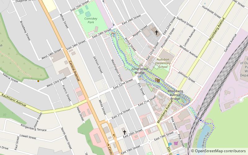 Washington Street and East 22nd Street Historic District location map