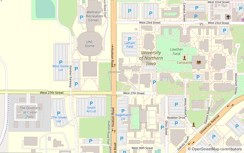 University of Northern Iowa Gallery of Art location map