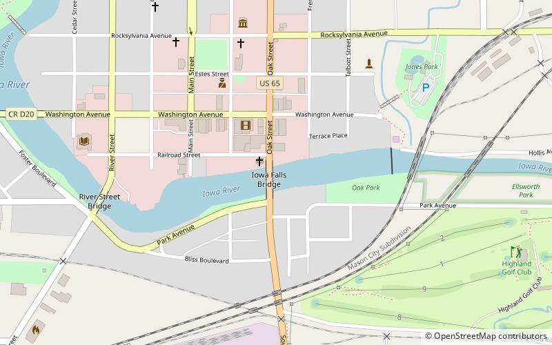 Iowa Falls Bridge location map