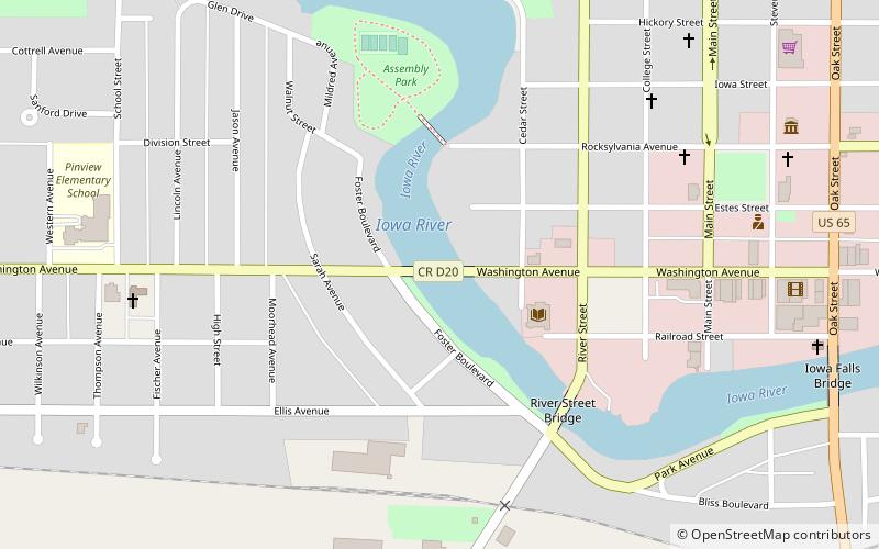 Washington Avenue Bridge location map