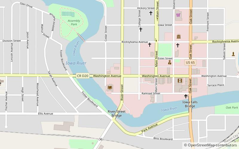 River Street Bridge location map