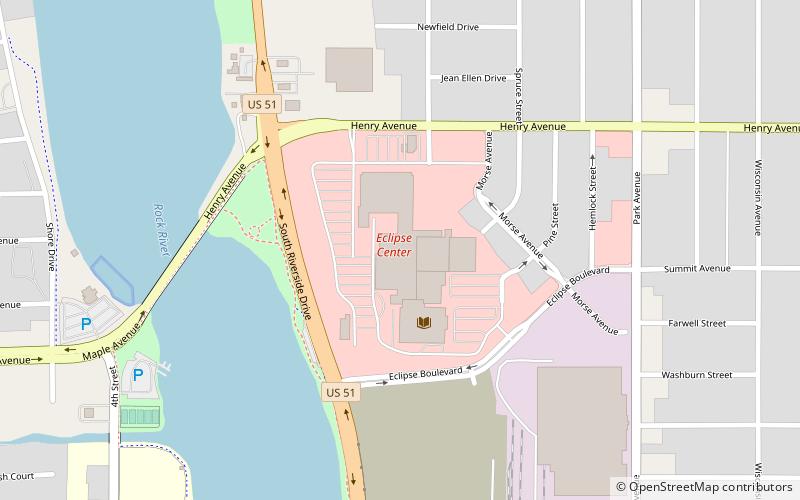 Eclipse Center location map