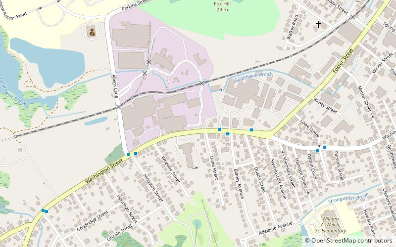 George Peabody House Museum location map