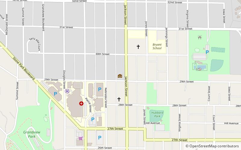 Peirce Mansion location map