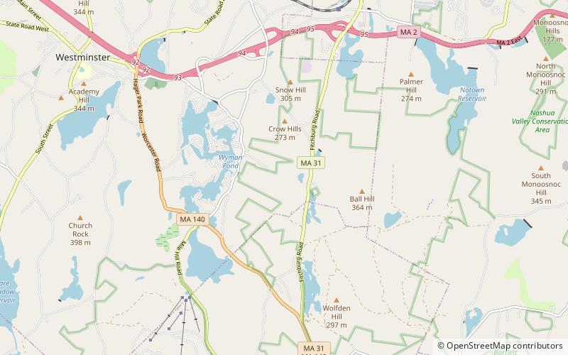 Crow Hills location map