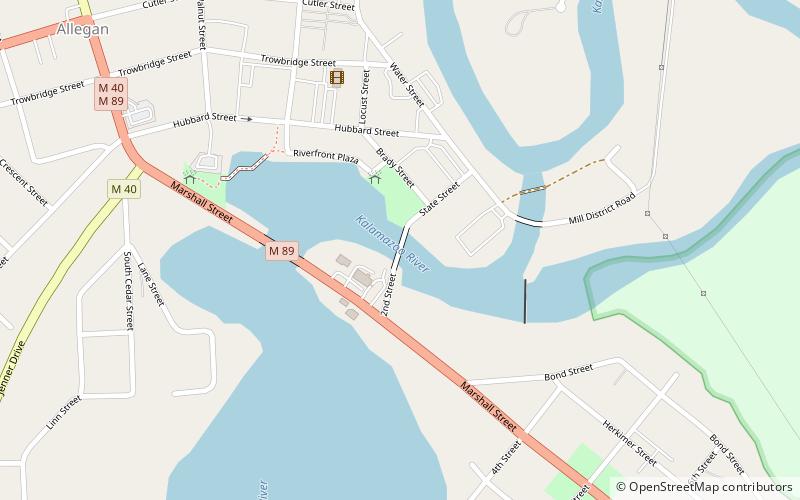 Second Street Bridge location map