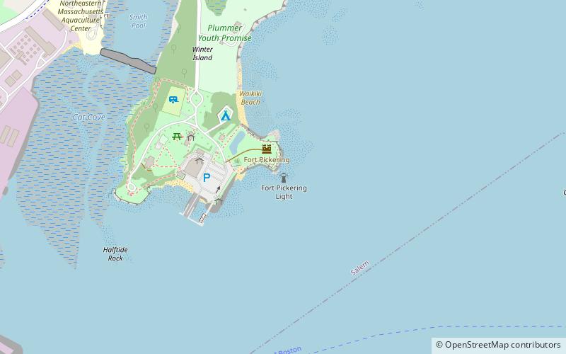 Fort Pickering Light location map