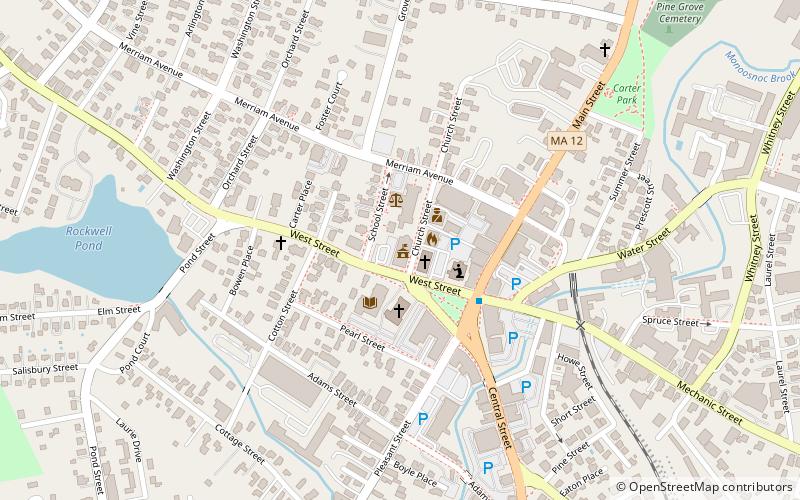 Monument Square Historic District location map
