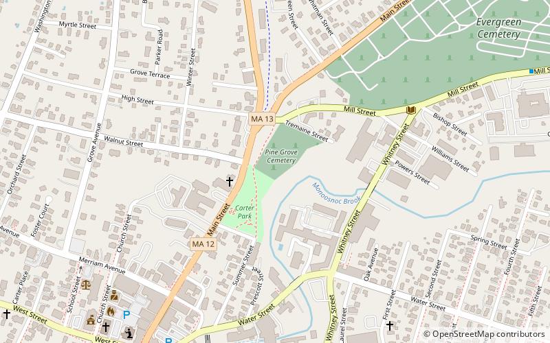 Pine Grove Cemetery location map