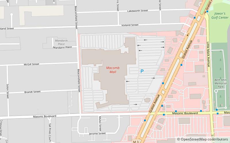 Macomb Mall location map