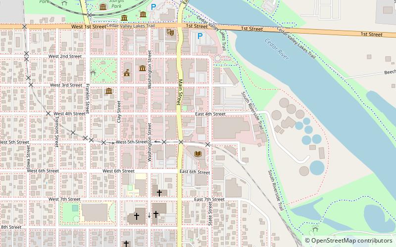 Cedar Falls Independent Order of Odd Fellows Temple location map