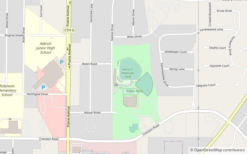Harry C. Pohlman Field location map