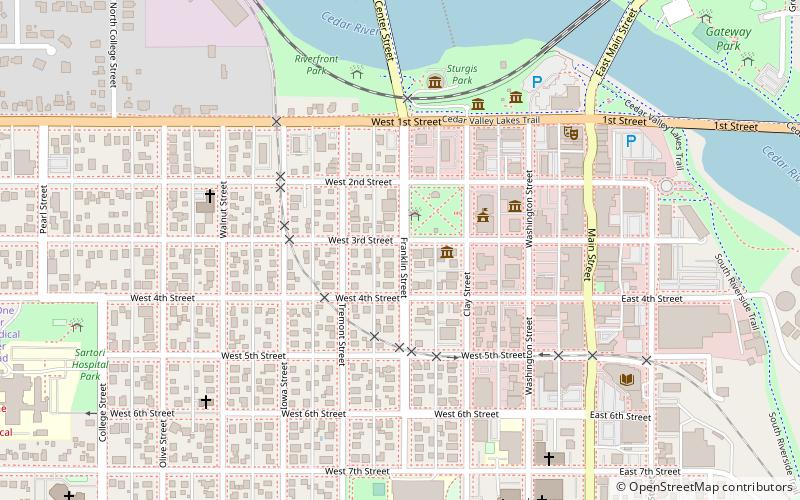 Cedar Falls Historical Society location map