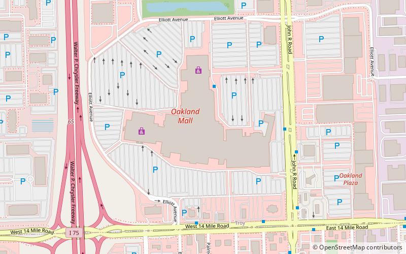 Oakland Mall location map