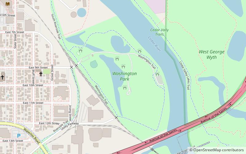 washington park cedar falls location map