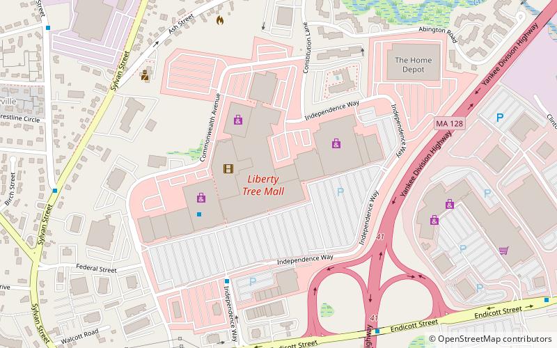 Liberty Tree Mall location map