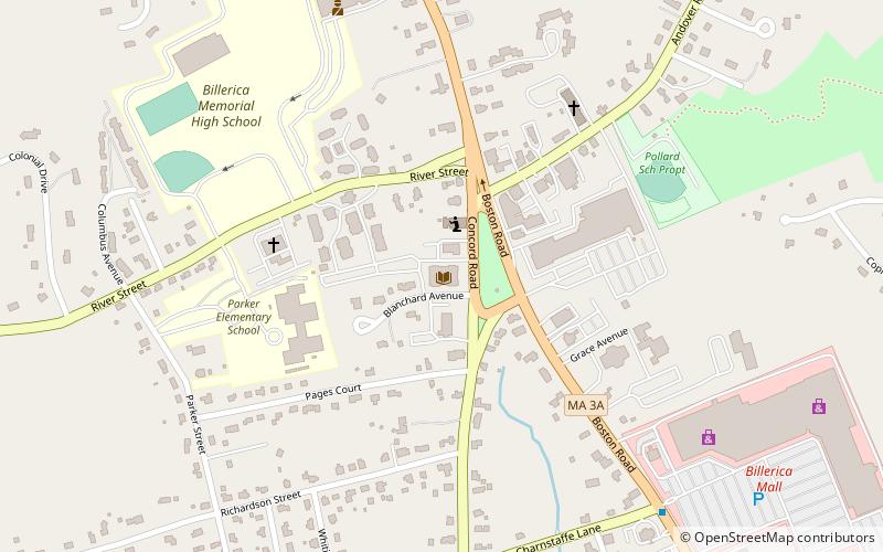 Billerica Public Library location map
