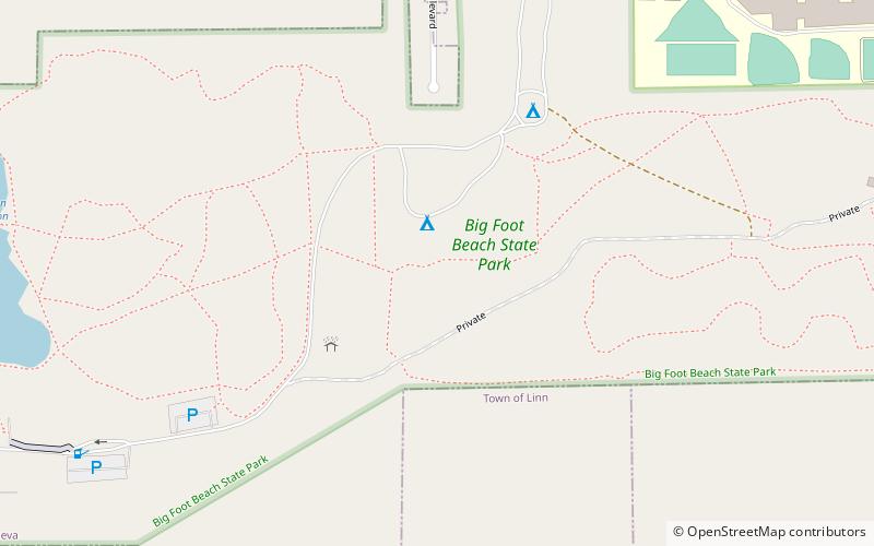 Big Foot Beach State Park location map