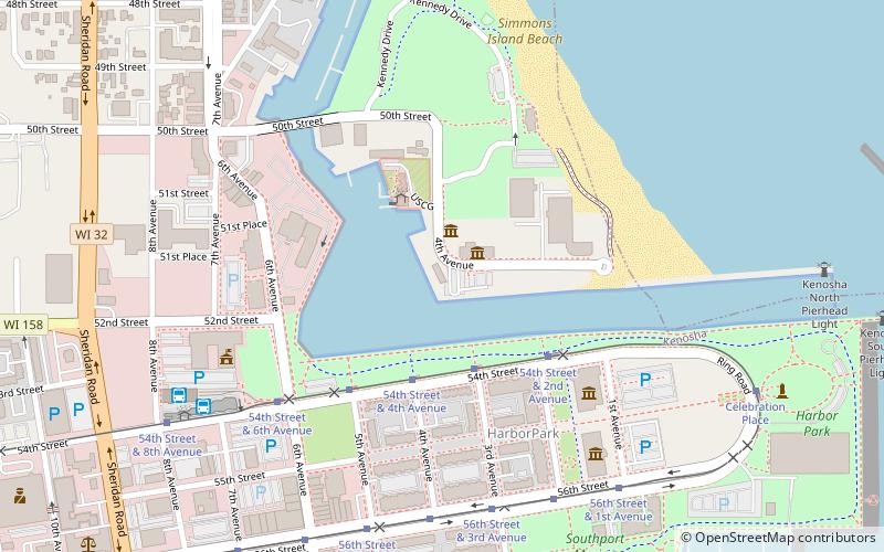 kenosha yacht club location map