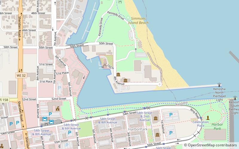 Kenosha Light location map