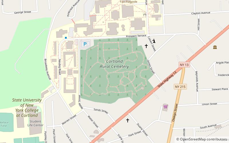 Cortland Rural Cemetery location map