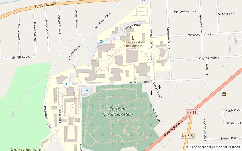 State University of New York at Cortland location map