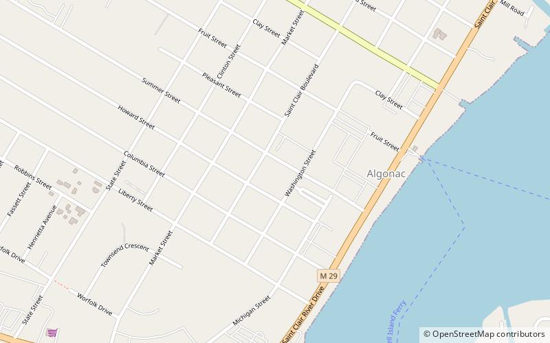 Algonac location map