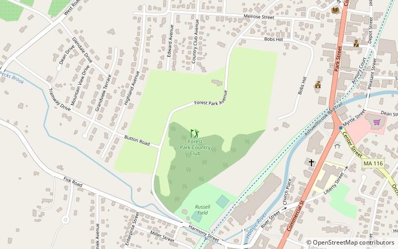 forest park country club adams location map