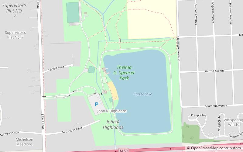 thelma g spencer park rochester hills location map