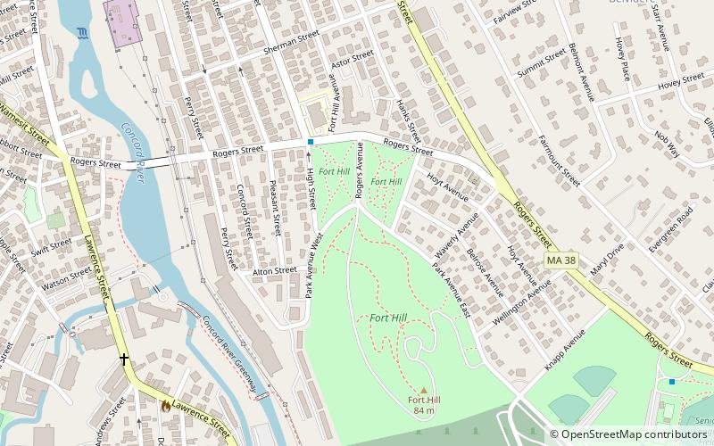 Rogers Fort Hill Park Historic District location map