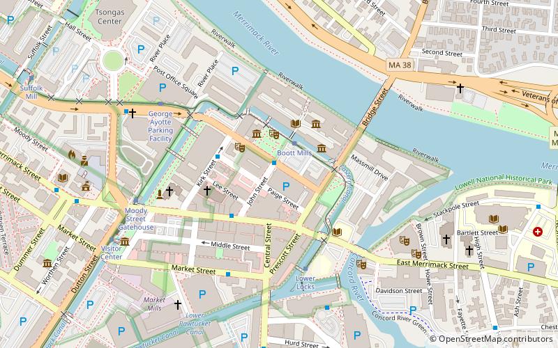 Lowell Historic Preservation District location map