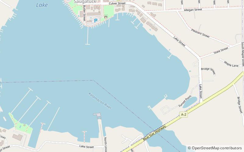 kalamazoo lake saugatuck location map
