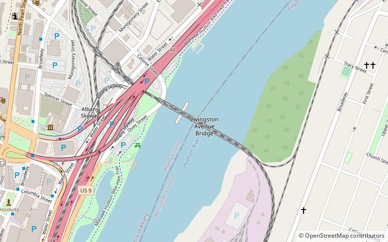Livingston Avenue Bridge location map